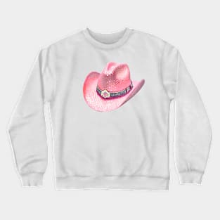 Sparkly Cowgirl Hat for Rodeo Queens Crewneck Sweatshirt